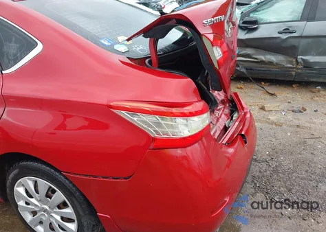 2014 Nissan Sentra Fe+ S/Fe+ Sv/S/Sl/Sr/Sv z USA, uszkodzony, nr VIN 3N1AB7AP8EL643082